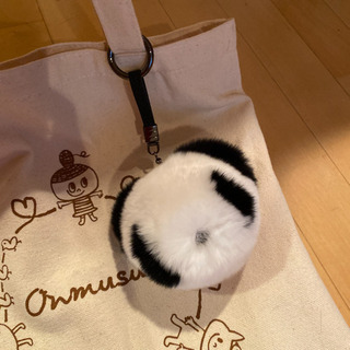 パンダ ファーチャーム  キーホルダーの画像