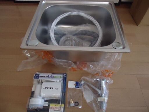 シンク（大 42x37）　水道セット　移動販売車、キャンピングカー、キッチンカー DIY　最後の1セット