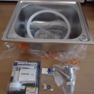 シンク（大 42x37）　水道セット　移動販売車、キャンピングカ...