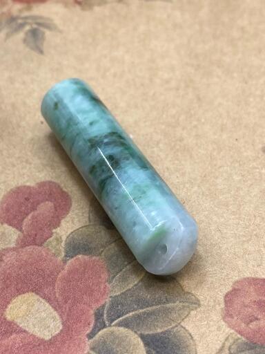 福袋 印鑑 本翡翠 ヒスイ 緑色 誕生日プレゼント 手作り 天然石 縁起物 鑑別書有