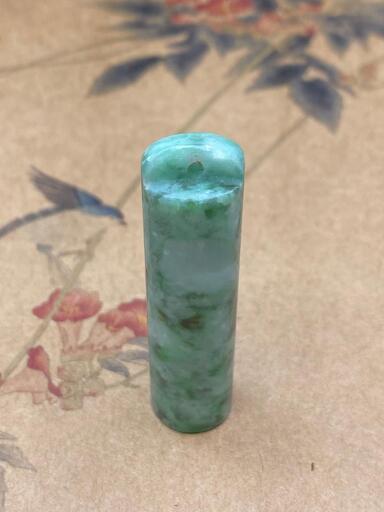 福袋 印鑑 翡翠 ヒスイ 緑色 誕生日プレゼント 手作り 縁起物 魔除け 鑑別書付き