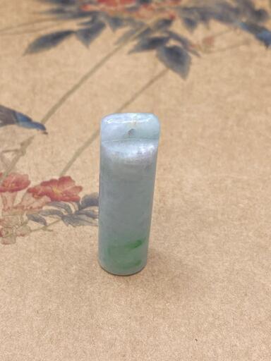 福袋 印鑑 本翡翠 ヒスイ 緑色 誕生日プレゼント 手作り 天然石 縁起物 鑑別書有3