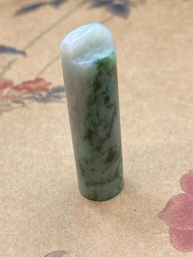 福袋 印鑑 本翡翠 ヒスイ A貨 緑色 二色 誕生日プレゼント 手作り 天然石 鑑別書