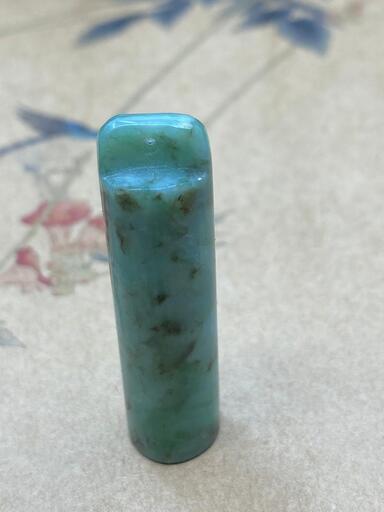 福袋 印鑑 本翡翠 ヒスイ 緑色 誕生日プレゼント 手作り 天然石 縁起物 鑑別書有4