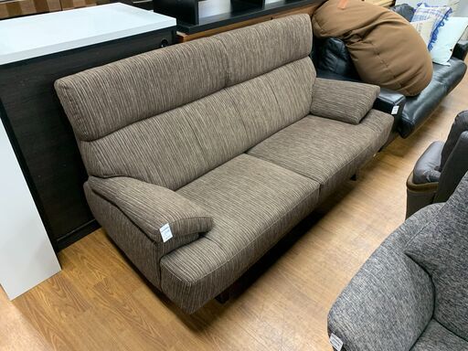 ３人掛けソファー　ブラウン　シミ有　売場展開中！！！