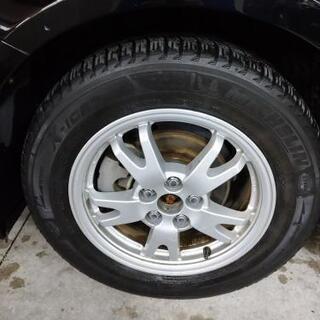 プリウス３０純正ホイール、スタッドレス売ります　タイヤ３分山　ナット２０本付　８０００円の画像