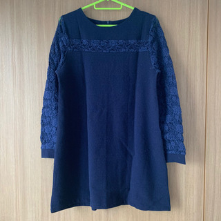 ネイビー　ミニワンピース