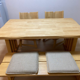 ダイニングテーブル　4点セット　150×89