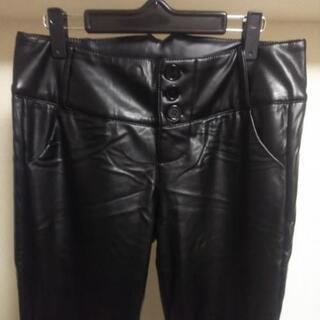レディースパンツ 裏起毛 黒 未使用品の画像