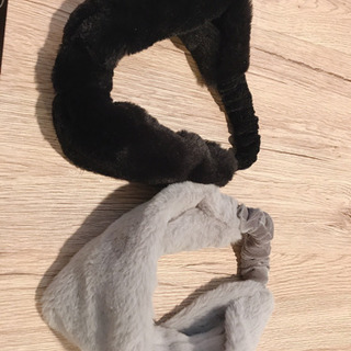 ファーのヘアターバン2個セット