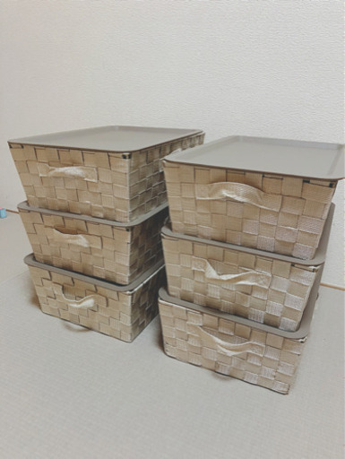 蓋付き収納かご　収納ケース　6個セット