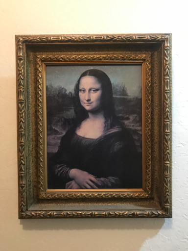 西洋絵画　モナリザ　複製画　アンティーク