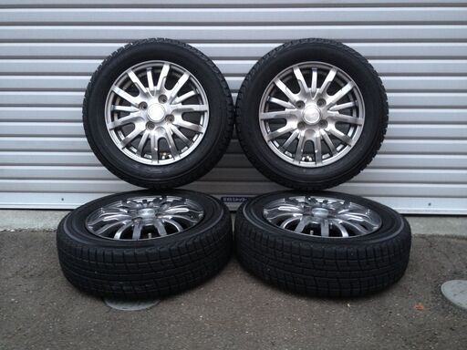 ヨコハマ 155/65R13 2014年製 ice GUARD iG30 JWL-T対応 アルミホイール付 4本セット PCD 100 4.0J 4穴 オフ＋42 ekワゴン