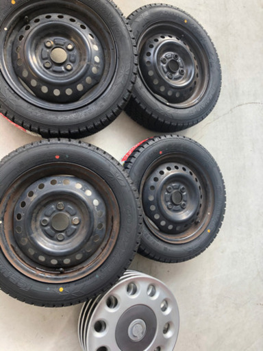 ダイハツ　ココア純正ホイールスタッドレスタイヤ４本セット