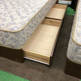 美品【 FranceBed 】フランスベッド 最高級モダン シングルベッド 引出