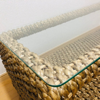 ウォーターヒヤシンス ガラステーブル