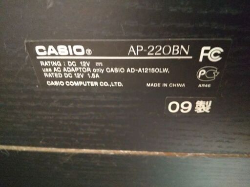 電子ピアノ　CASIO　CELVIANO  AP220BN
