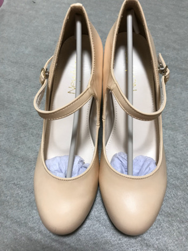 【新品】7.5㎝太ヒールトラップパンプス