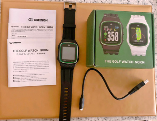 GreenOn（グリーンオン）ザ・ゴルフウォッチ ノルムⅡ [ブラック]  コネクタ欠品