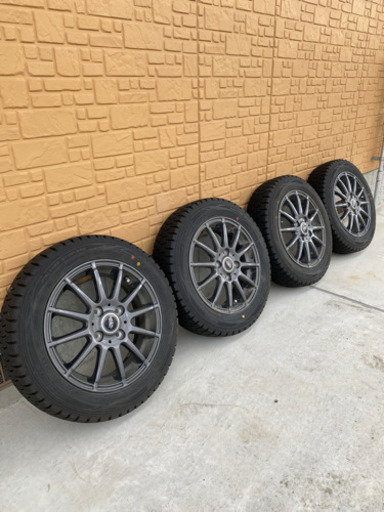 155/65R14 スタッドレスタイヤホイール付き4本セット　ダンロップ　WINTERMAXX01