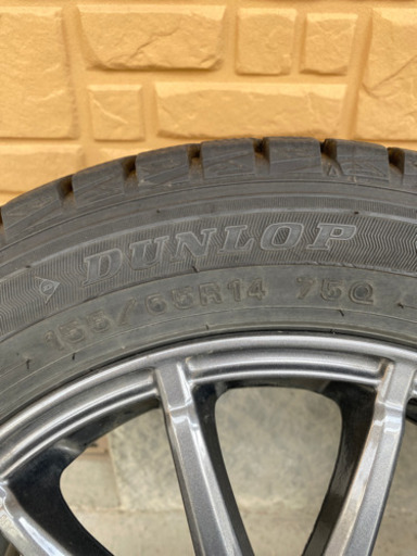 155/65R14 スタッドレスタイヤホイール付き4本セット　ダンロップ　WINTERMAXX01