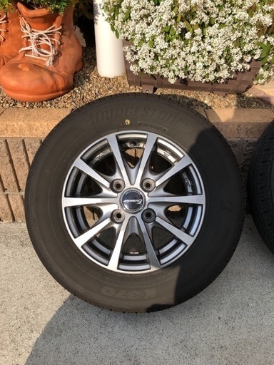 美品・軽トラック・タイヤホイールセット・6PR