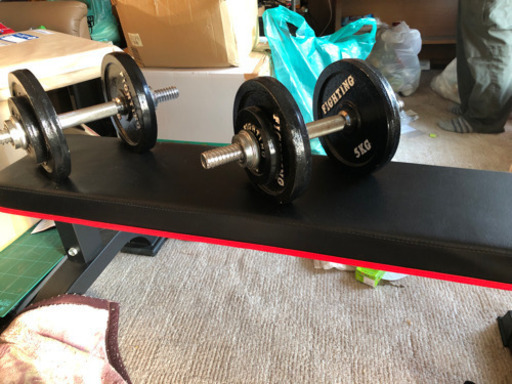 ダンベルとマットセット