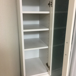 幅30cm  スリム食器棚　ホワイトの画像