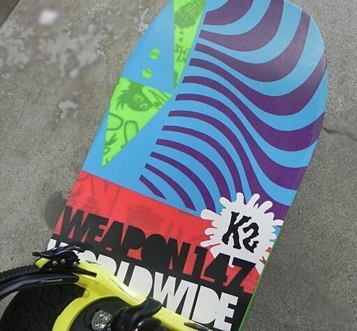 K2 WWW 147cm WORLD WIDE WEAPON K2バインディング付き パークロッカー ジブロッカー スノーボード 2013年モデル スノボ