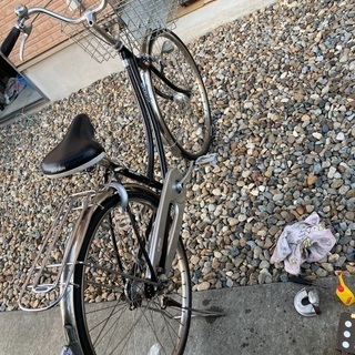 自転車２７インチ　三段変速機　前輪チューブ新品交換