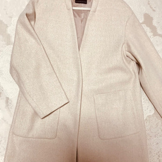 【最終値下げ】ZARA ノーカラーコート　美品