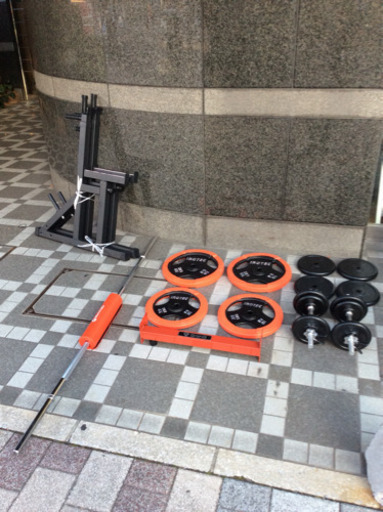 AA◎IROTEC アイロテック ダンベル・バーベル/GronG グロング バーベルスタンド セット