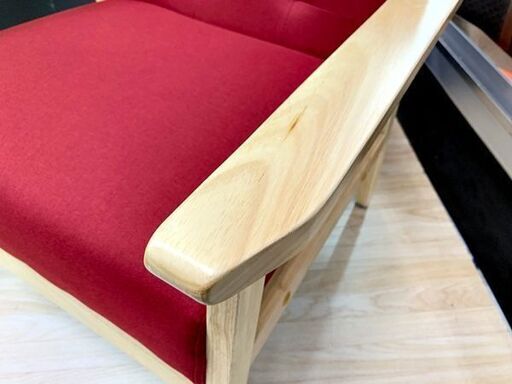 中古 大塚家具 1Pソファ レッド 残り4脚 ※店頭販売も行っているため変動あり
