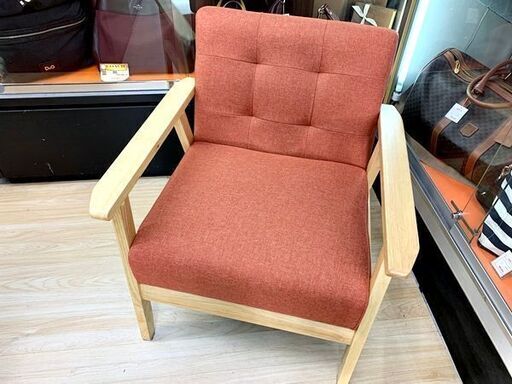 中古 大塚家具 1Pソファ オレンジ 残り3脚 ※店頭販売も行っているため変動あり