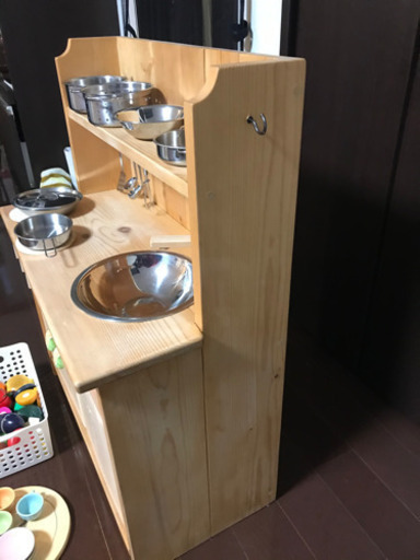 Forest)木製キッチン+ママごと一式