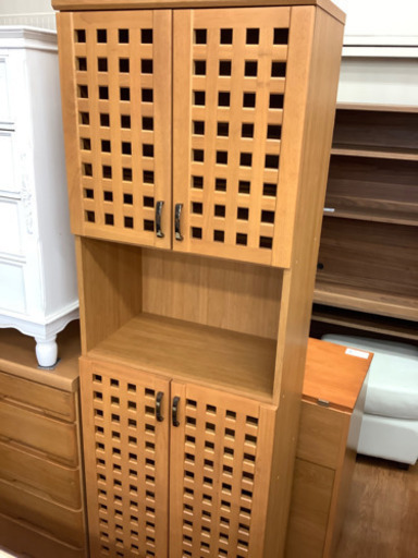 シューズボックス　靴箱　ナチュラル　2枚扉