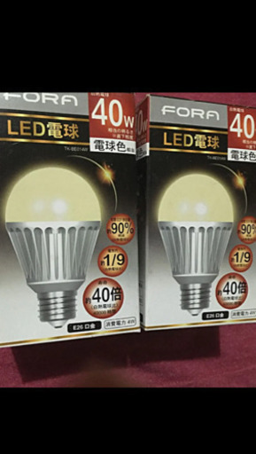FORA LED電球 40w 電球色×３