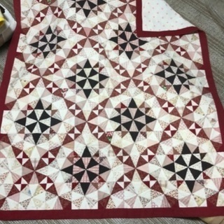 ハンドメイド　パッチワークセンターラグ