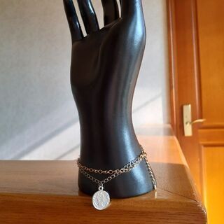 幸福のコイン・２連チェーンブレスレット