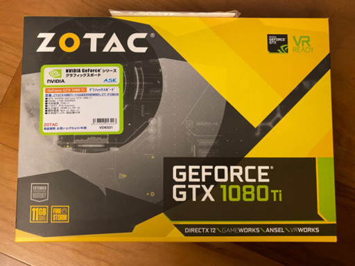 PCパーツ Zotac GTX 1080 Ti GPU