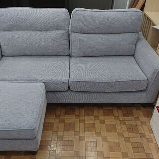 美品? 2人掛けソファ オットマン付き TWO-ONE STYLE 【安心の3ヶ月保証 