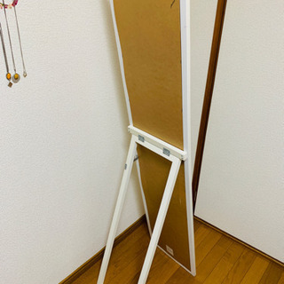 【お譲りします】全身ミラー ホワイトの画像