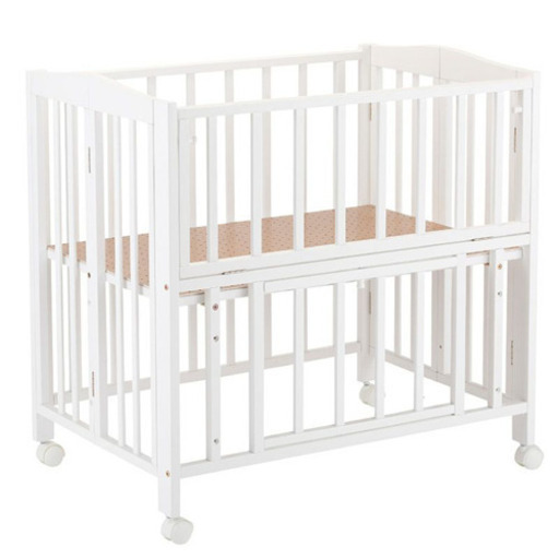 ミニベビーベッド　ホワイト　折り畳み式