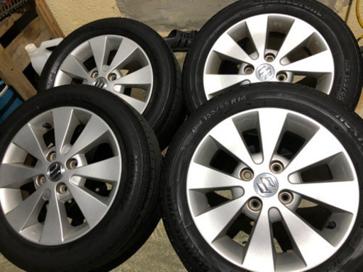 スズキ　純正　14インチ　アルミホイールタイヤ4本セット