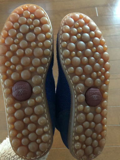 未使用品 希少 CAMPER together PELOTAS KVADRAT カンペール トゥギャザー スニーカー ハイカットブルー40（25.5cm）