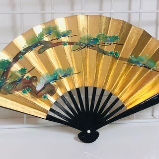 小さい舞扇　金　銀　15.5センチ　飾扇　正月飾り　寿　松