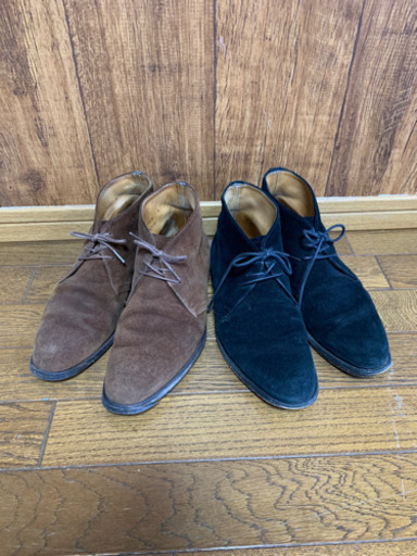 ブルックスブラザーズ  チャッカブーツ　黒　茶　チーニー