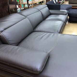 本革　カウチソファ　3人掛け　レザー　の画像