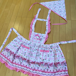 Sanrioハローキティ☆キッズエプロン&三角巾セット