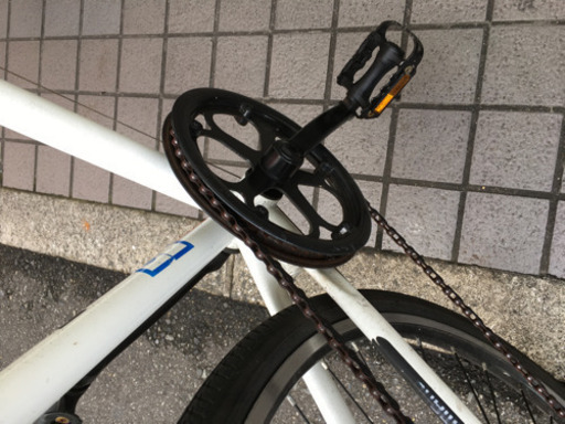 白　クロスバイク　26インチ